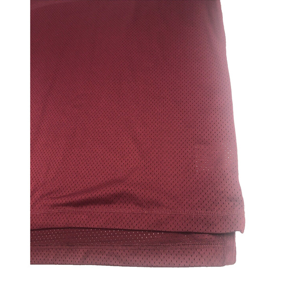Vintage 90s Nike Men's Pullover Shirt Large Dri-fit Mesh V-Neck Red Maroon 56323 - Picture 6 of 14
